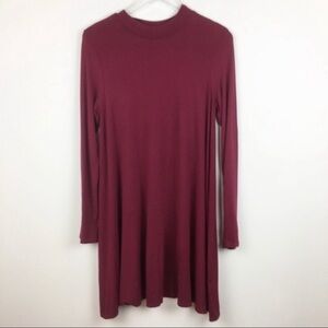 MODCLOTH Sweet Clair Long Sleeve Mock Neck Dress